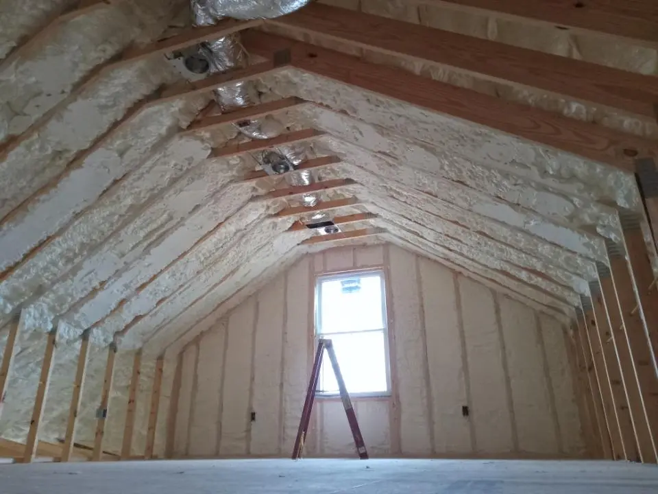 Spray foam roofing application for Crawl Space Insulation project in Sumter
